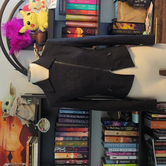 Angled zip motto jacket - Picture 3 of 9